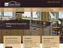 Tablet Screenshot of pioneerrealtyonline.com